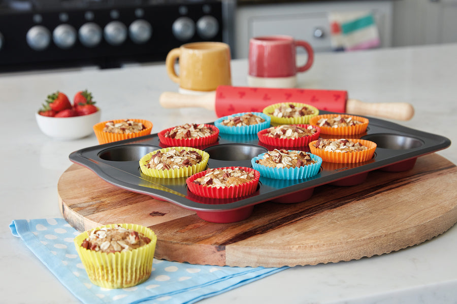 Healthy muffins in a Prestige Non-Stick Muffin Tin