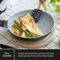 Disney Monochrome Mickey Mouse: Ceramic Non-Stick Frying Pans - Twin Pack