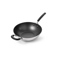 Made to Last: Stainless Steel Non-Stick Wok Pan With Helper Handle, 29cm