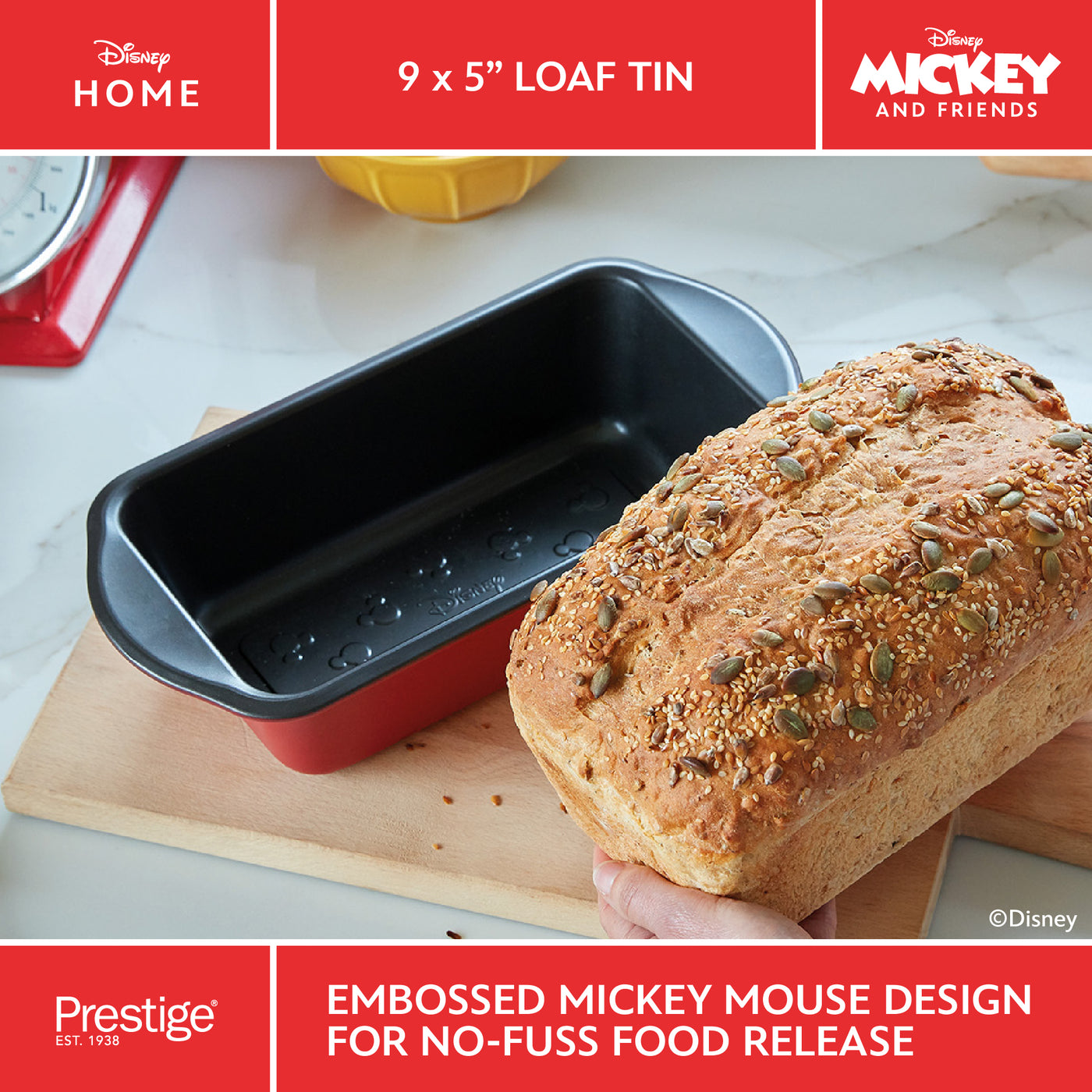 Disney Bake with Mickey: Non-Stick Loaf Tin - 23cm x 13cm