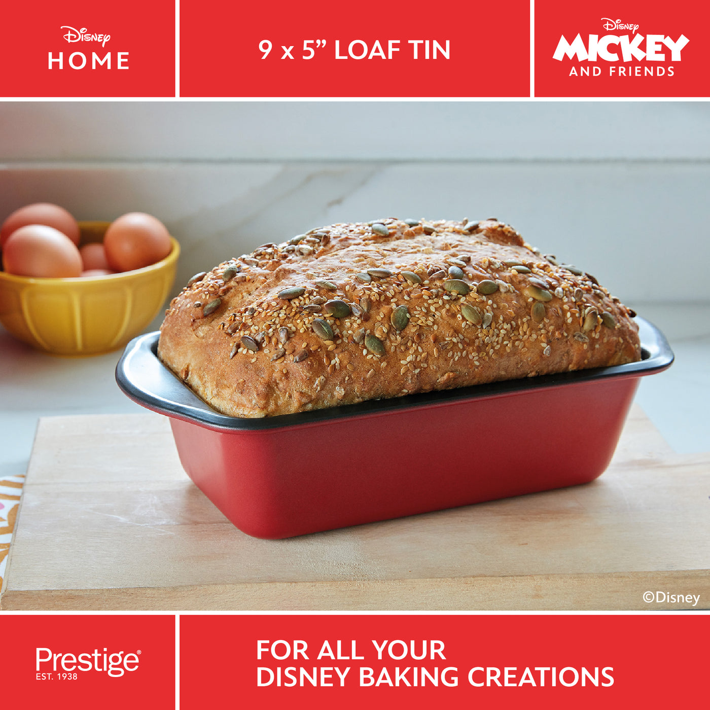 Disney Bake with Mickey: Non-Stick Loaf Tin - 23cm x 13cm