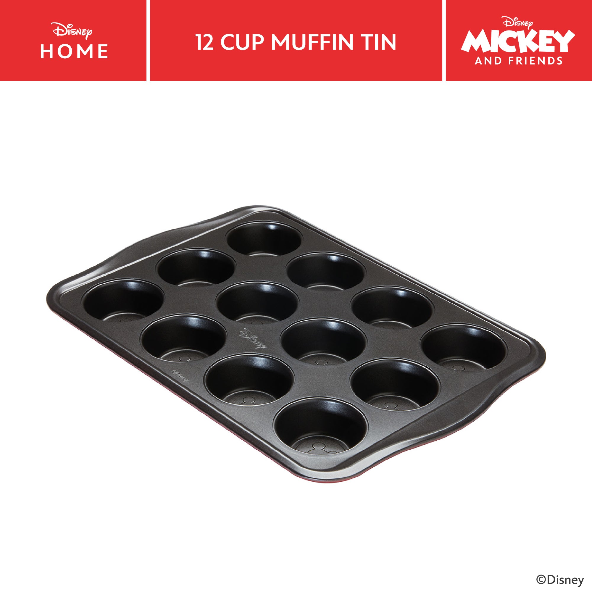 Disney Bake with Mickey: Non-Stick Muffin Tin - 12 Cup