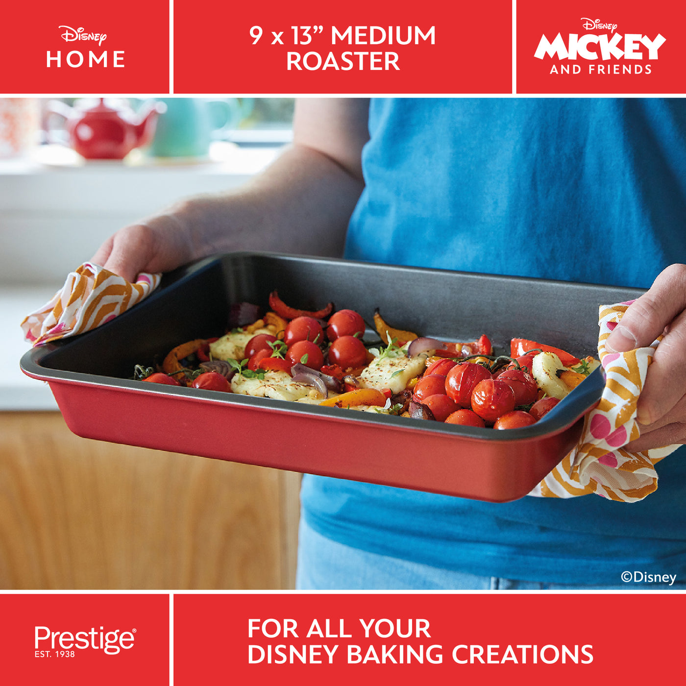 Disney Bake with Mickey: Large Non-Stick Roaster - 33cm x 23cm