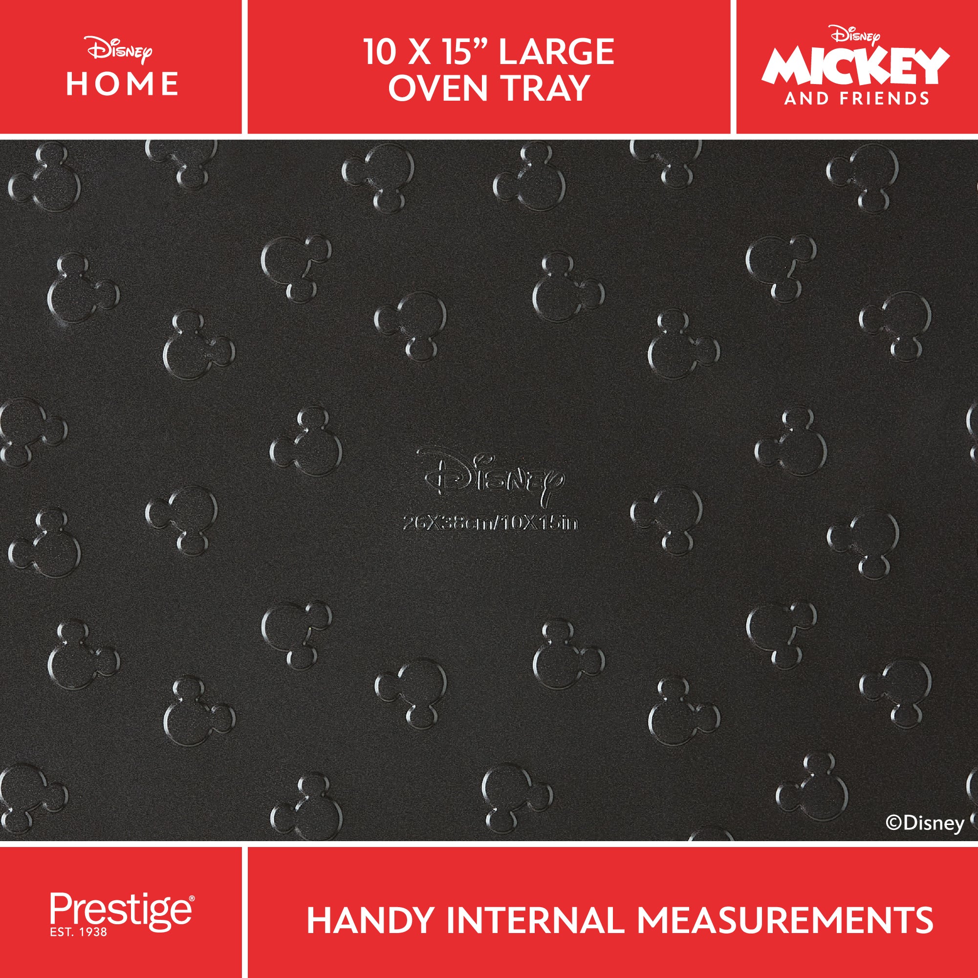 Disney Bake with Mickey: Large Non-Stick Oven Tray - 25cm x 38cm