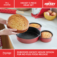 Disney Bake with Mickey: Non-Stick Mickey Head Cake Tins - 3 Piece