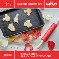 Disney Bake with Mickey: Silicone Rolling Pin with Wooden Handles