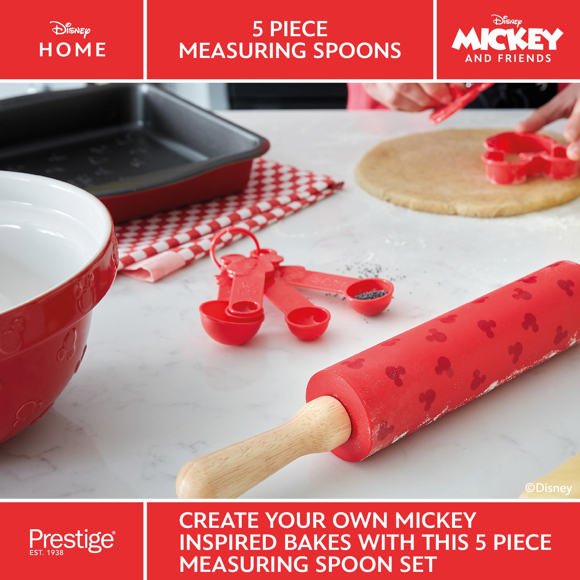 Disney Bake with Mickey: Nesting Measuring Spoon Set - 5 Piece