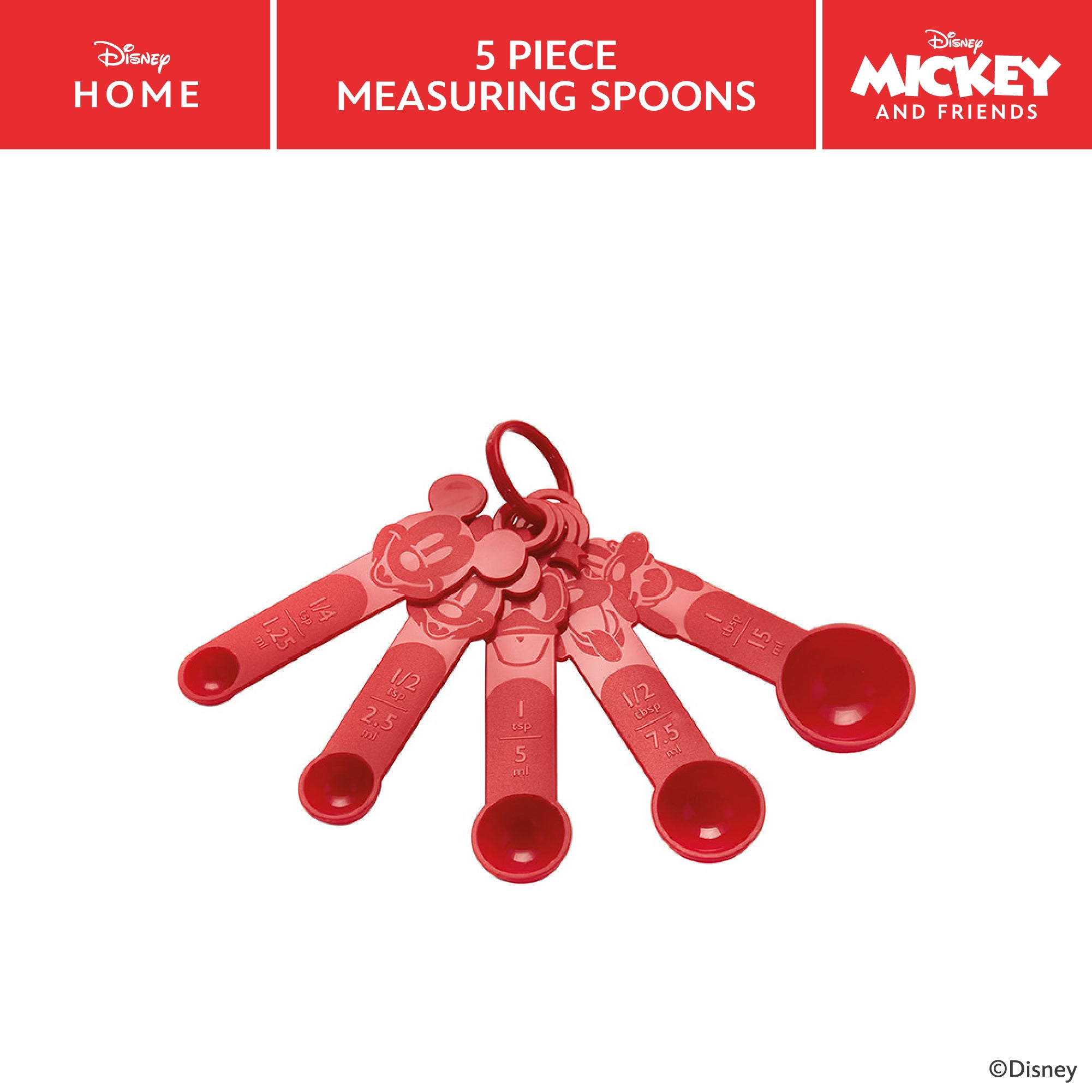 Disney Bake with Mickey: Nesting Measuring Spoon Set - 5 Piece