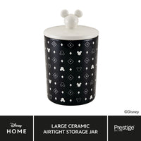 Disney Monochrome Mickey Mouse: Ceramic Airtight Storage Jar - 3 Sizes