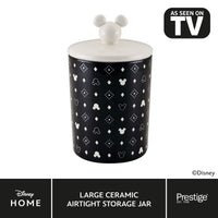 Disney Monochrome Mickey Mouse: Ceramic Airtight Storage Jar - 3 Sizes