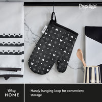 Disney Monochrome Mickey Mouse Accessories Set - Charcoal Oven Glove, Apron & Tea Towel