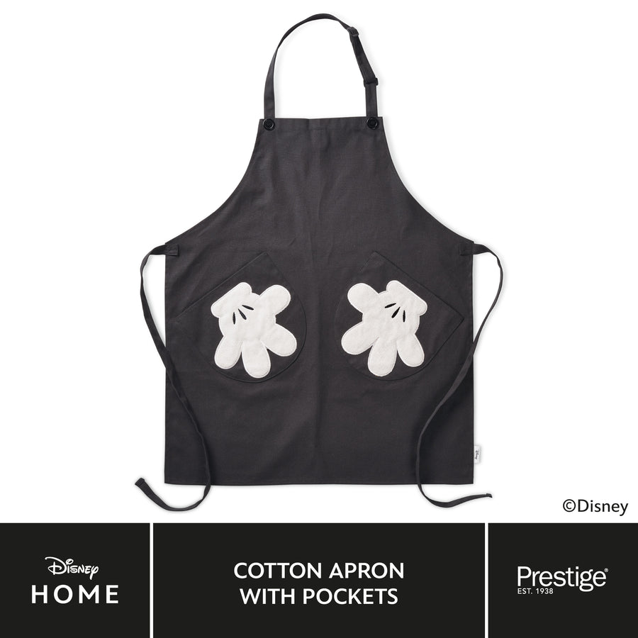 Disney Monochrome Mickey Mouse: Cotton Apron & Pockets