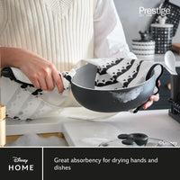 Disney Monochrome Mickey Mouse Accessories Set - White Oven Gloves, Apron & Tea Towel