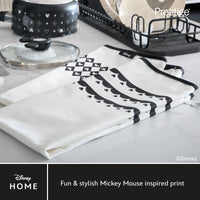 Disney Monochrome Mickey Mouse Accessories Set - Charcoal Oven Glove, Apron & Tea Towel