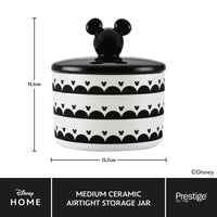 Disney Monochrome Mickey Mouse: Ceramic Airtight Storage Jar - 3 Sizes