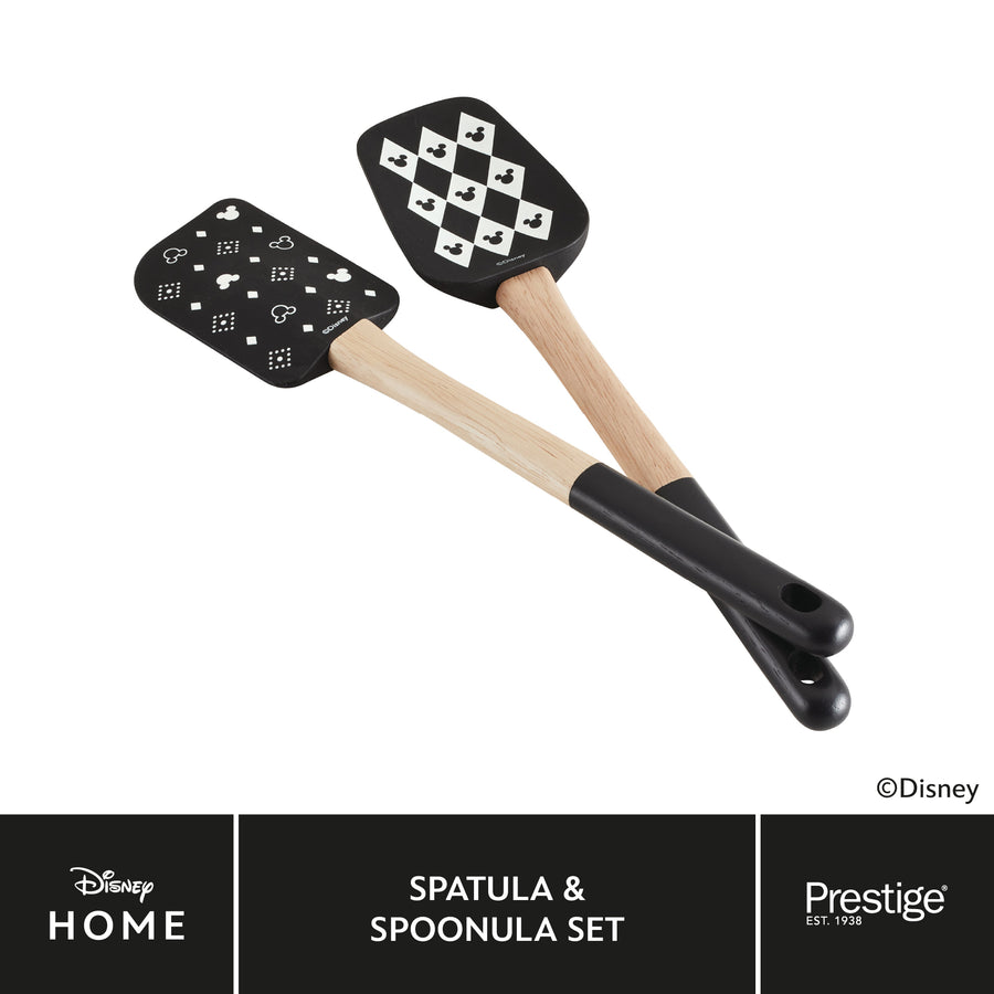 Disney Monochrome Mickey Mouse: Spatula, Spoonula, Silicone Kitchen Utensil Set