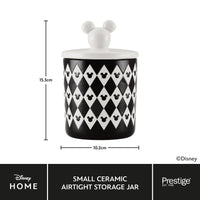 Disney Monochrome Mickey Mouse: Ceramic Airtight Storage Jar - 3 Sizes