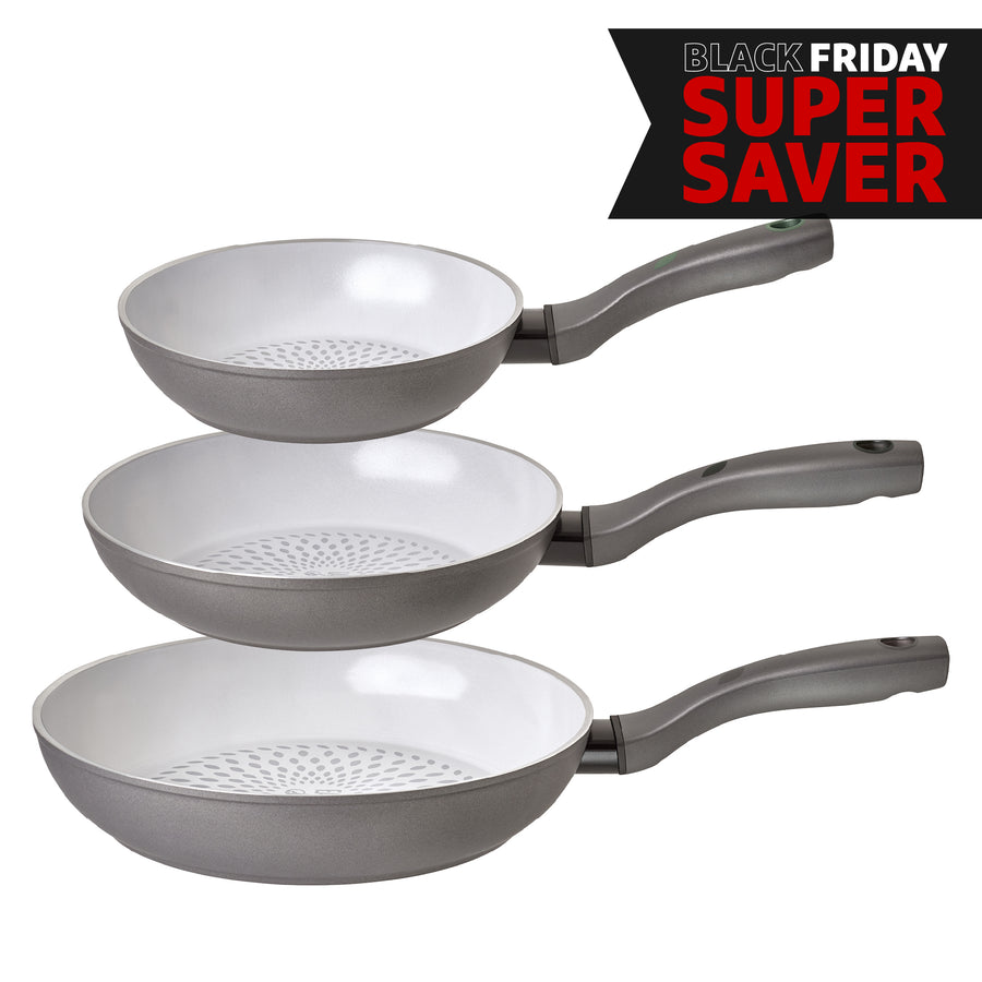 Earth Pan Ceramic Non-Stick Frying Pan - Triple Pack