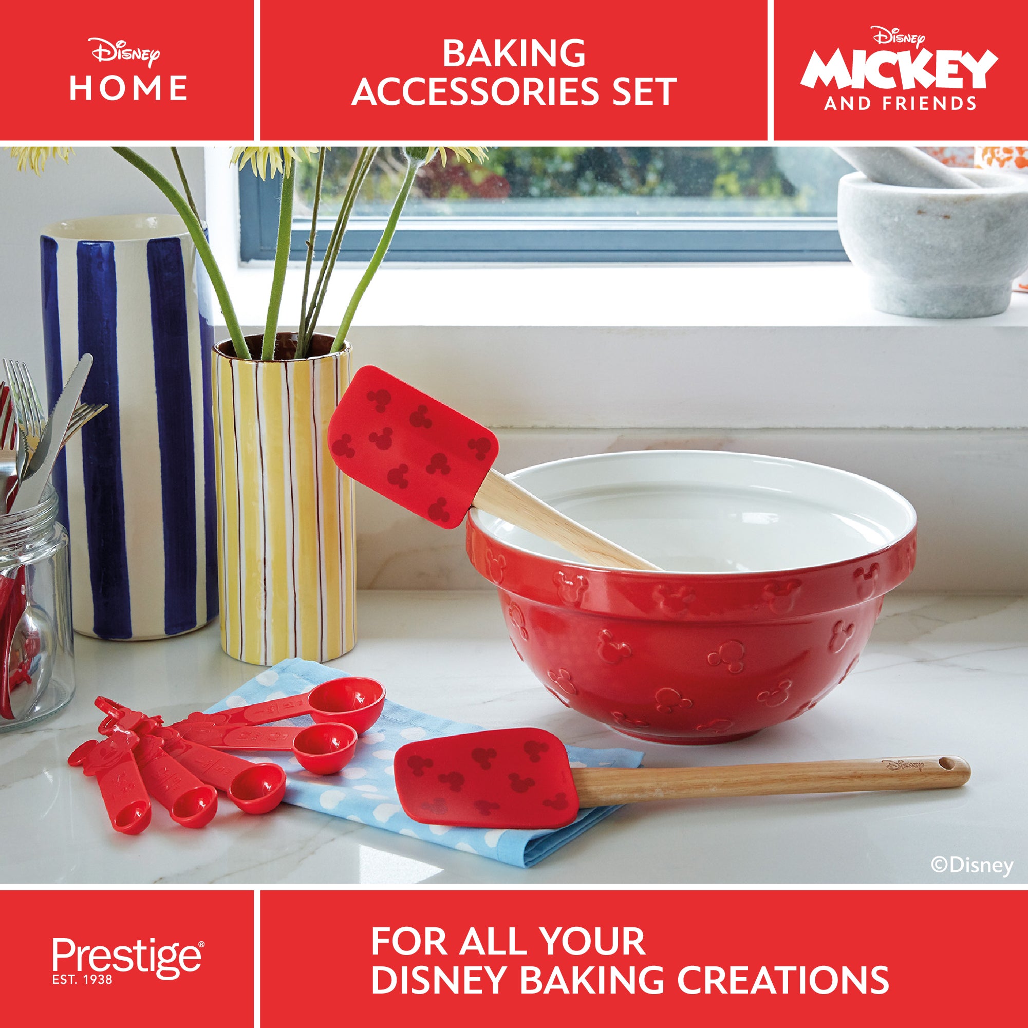 Disney Bake with Mickey: Mixing Bowl & Kitchen Utensils Set