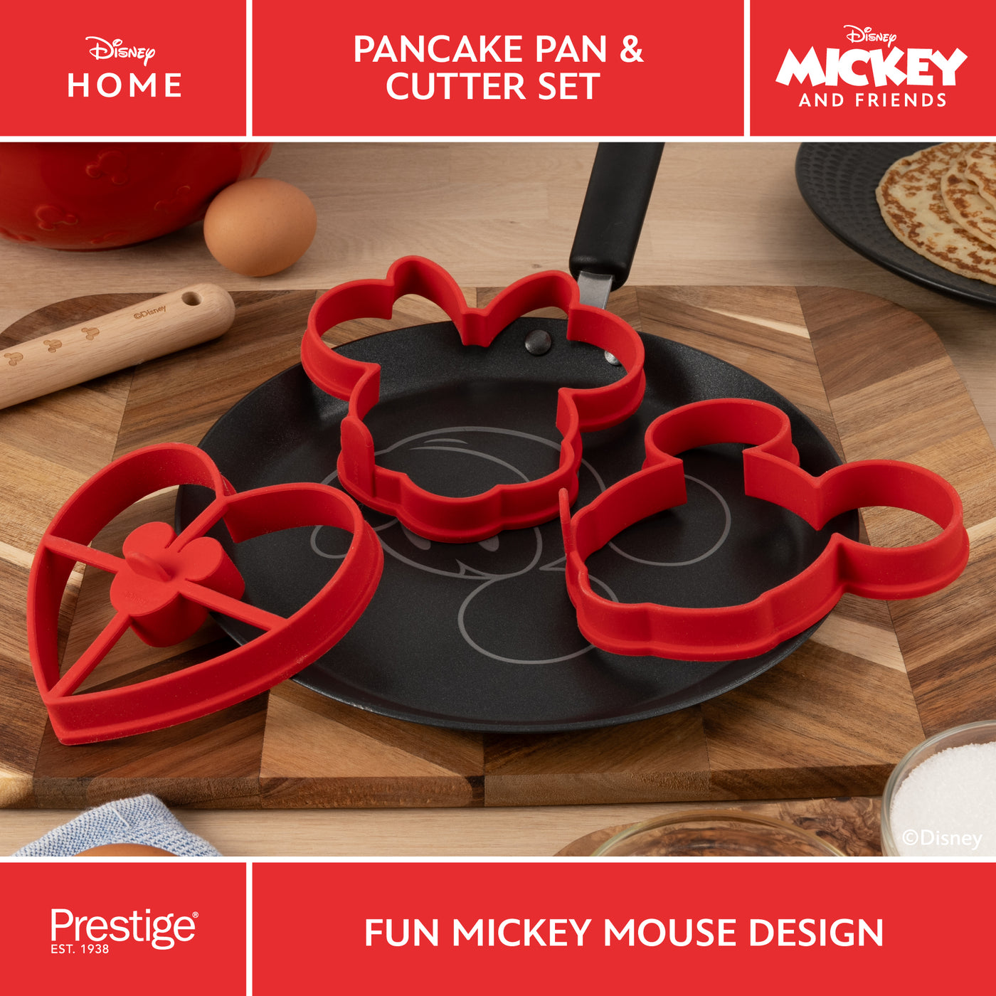 Disney Non-Stick Pancake Pan & Cutter Set