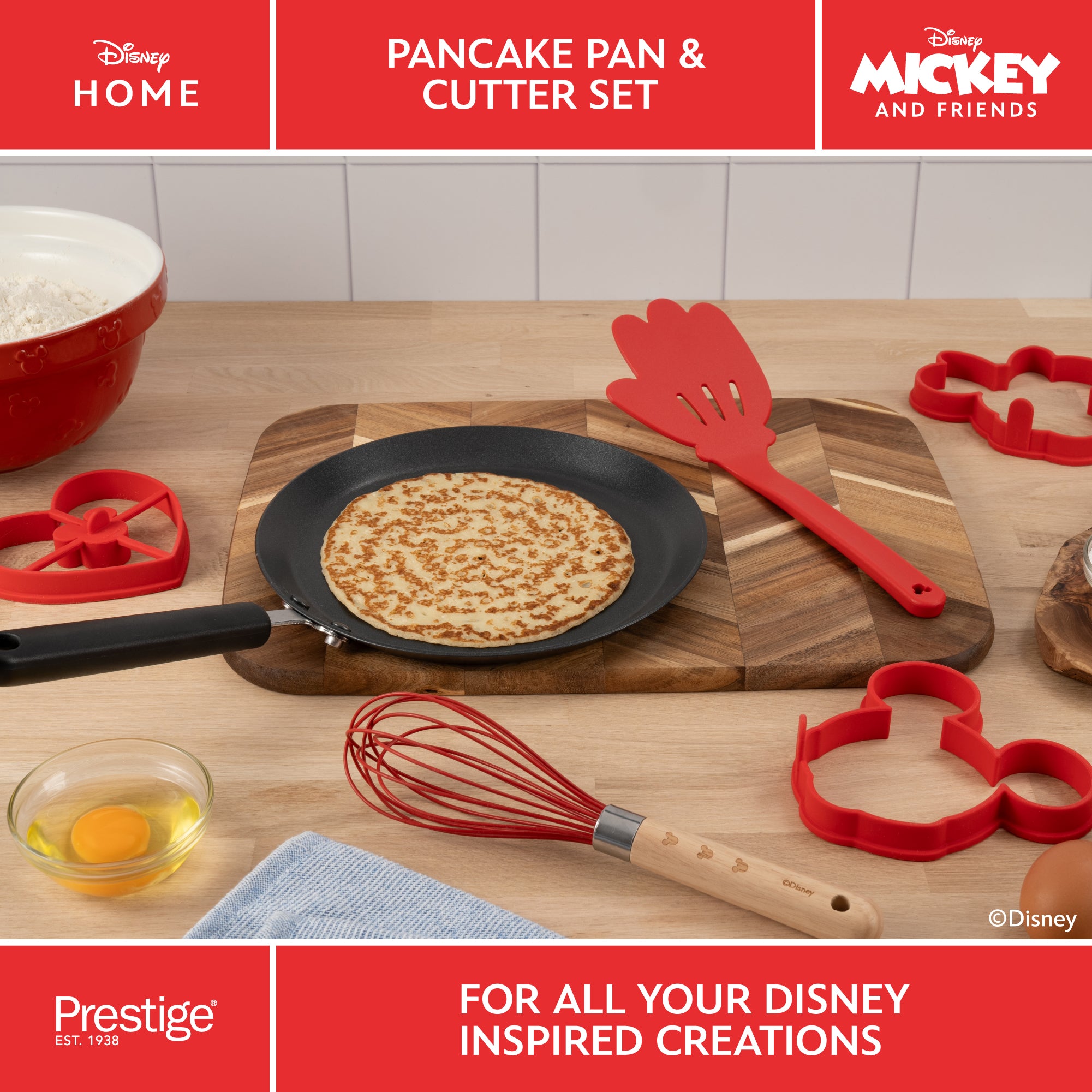 Disney Non-Stick Pancake Pan & Cutter Set