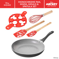 Disney Non-Stick Large Pancake Pan, Whisk, Mould & Spatula Set