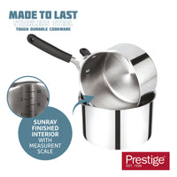 Made to Last: Stainless Steel Saucepan & Straining Lid - 3 Sizes: 16cm, 18cm and 20cm