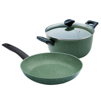 Eco Non-Stick Induction Frying Pan, Stockpot & Lid Set - 2 Piece Set