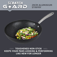 This scratch resistant wok from Prestige features toughened non stick that keeps your pans looking & performing like new for longer