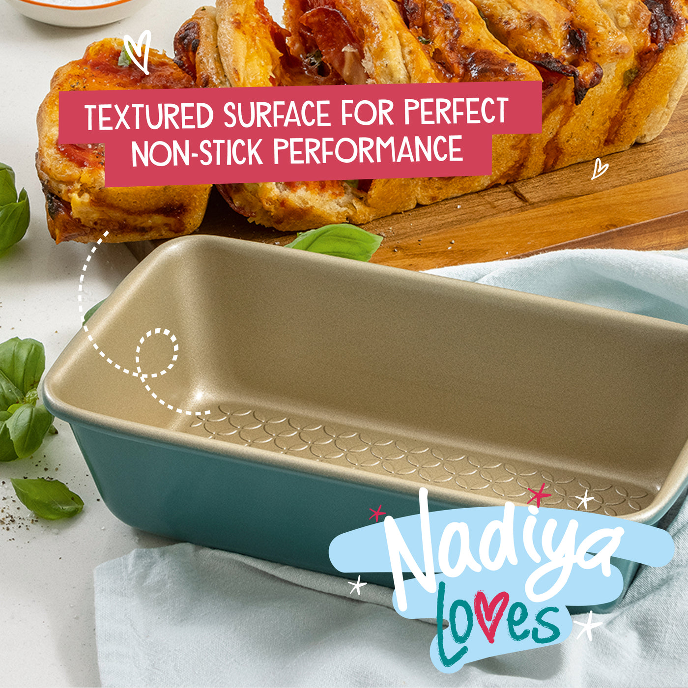 Nadiya Hussain Non-Stick Loaf Tin - 9" x 5"