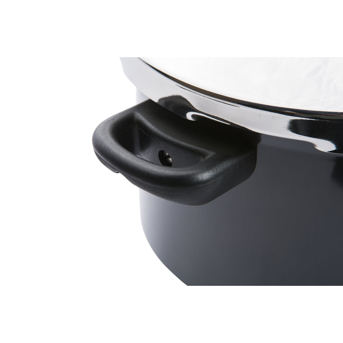 Clever stay cool handles on the hard Anodised Smart Plus pressure cooker from Prestige is one of many safety features for confident pressure cooking at home