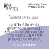 Iconic High Dome Aluminium Pressure Cooker - 6 Litre