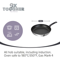 9 X Tougher Stainless Steel Frying Pan