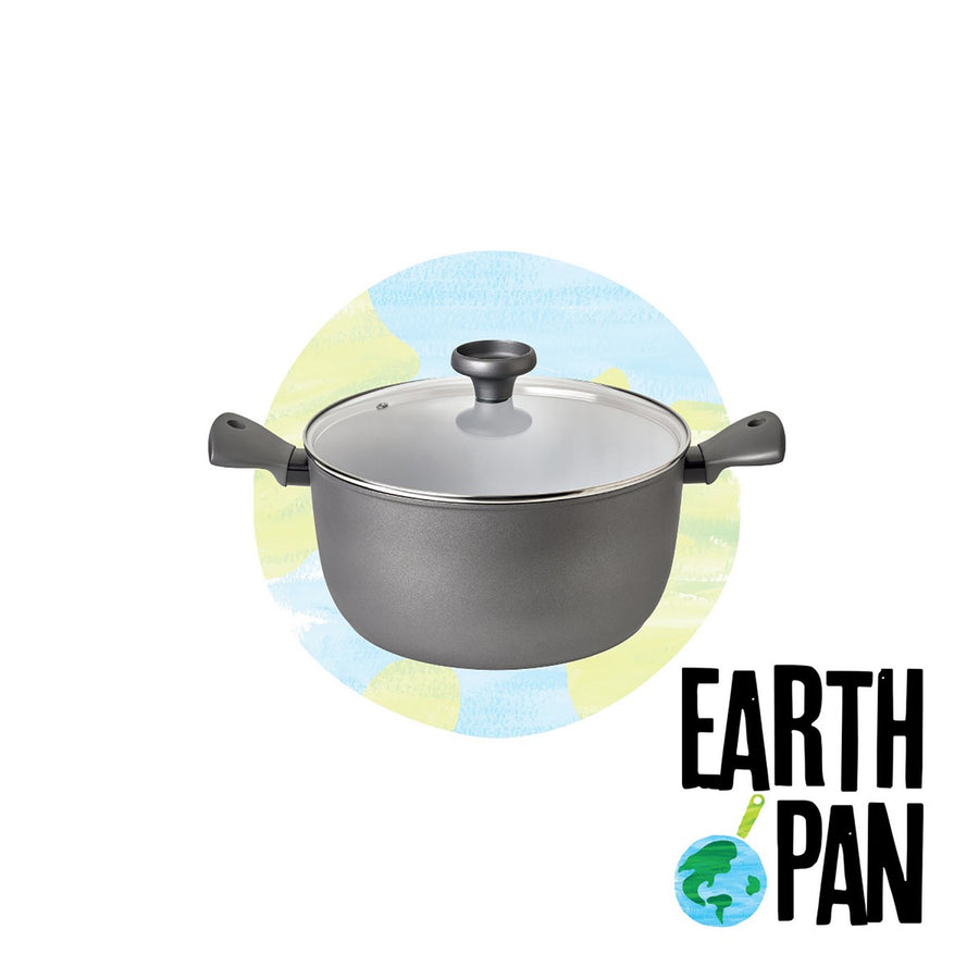 Earth Pan 28cm Ceramic Non-Stick Stockpot With Lid - 7.7L