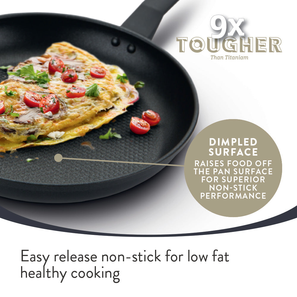 9 X Tougher Scratch Resistant Non-Stick Frying Pan - Triple Pack