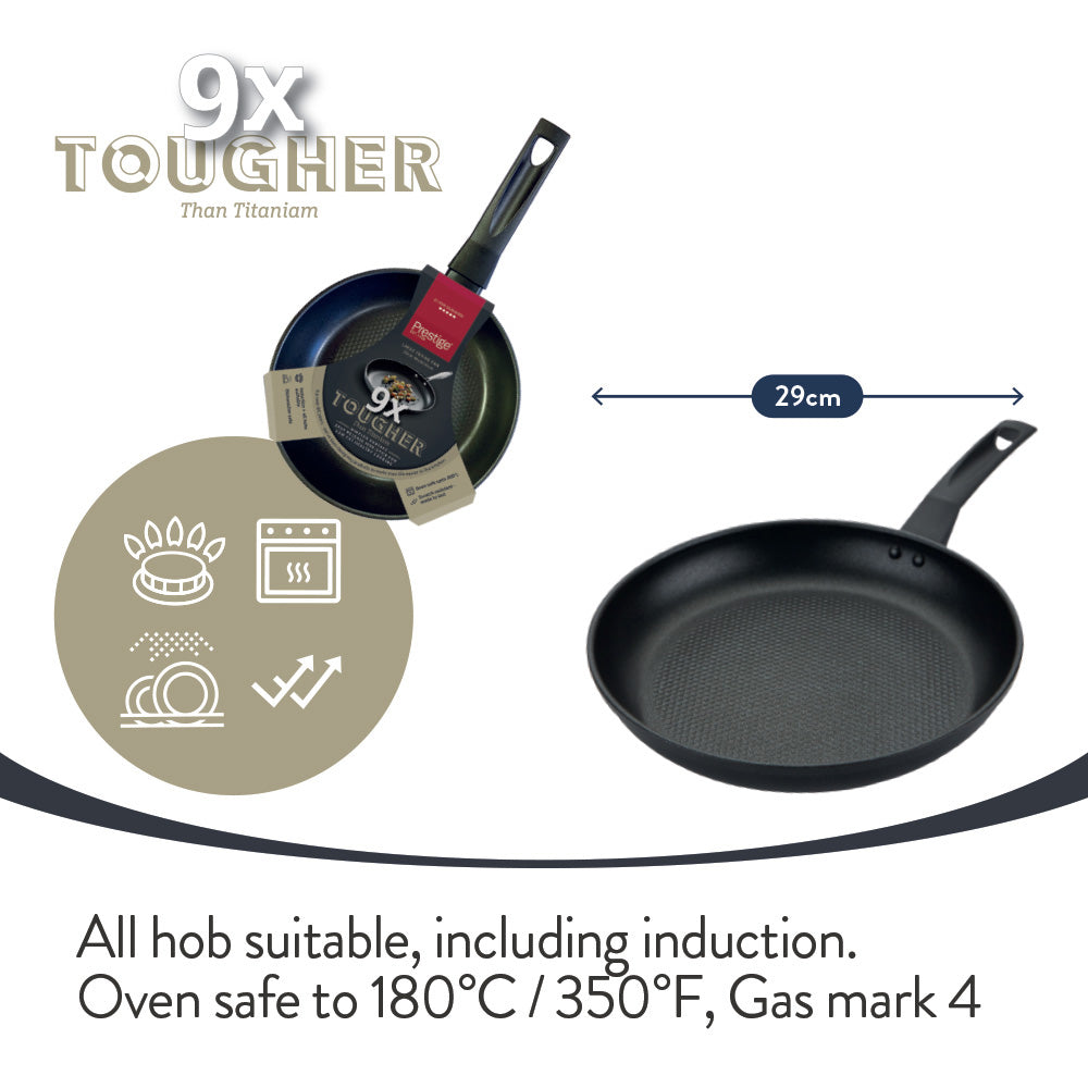 9 X Tougher Scratch Resistant Non-Stick Frying Pan - Triple Pack