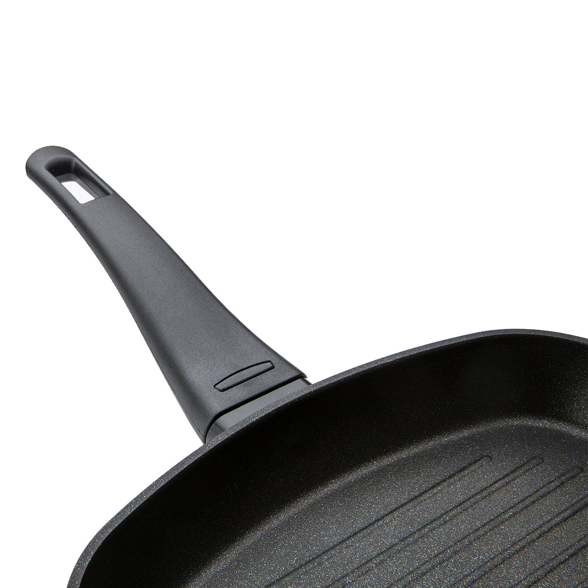 Thermo Smart Non Stick Grill Pan. Heat indicator turns green when hot enough to cook. 