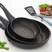 Thermo Smart induction frying pan from Prestige is blended with real diamond dust for an extra tough non stick